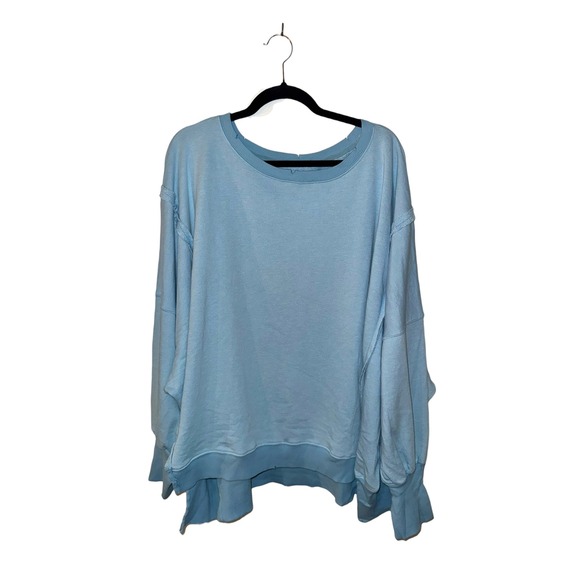 NWOT Free People We The Free Camden Sweatshirt in Dream Blue | SOLD OUT SIZE - Picture 4 of 7